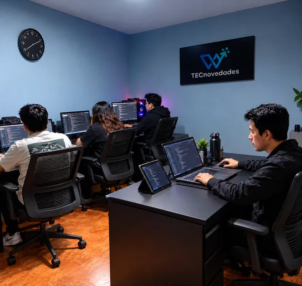 Equipo de TECnovedades programando en su oficina de Los Olivos, Lima