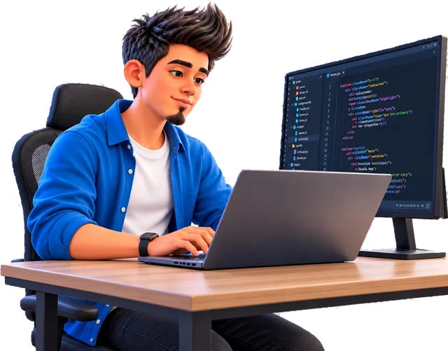 Desarrollador web de TECnovedades programando una página web