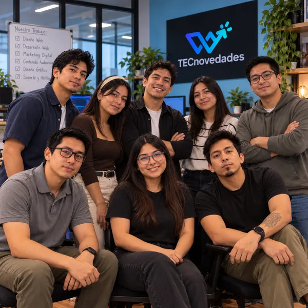 Equipo de TECnovedades programando en su oficina de Los Olivos, Lima