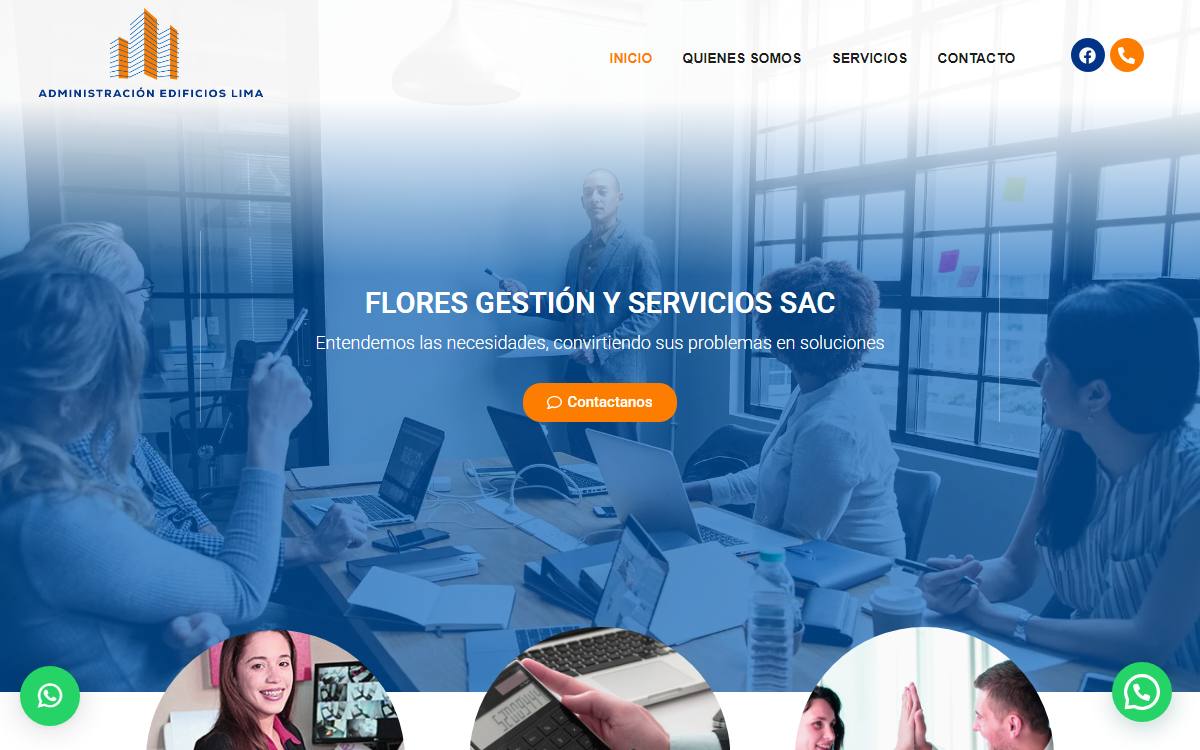 Diseño de página web profesional en Lima para administración de edificios