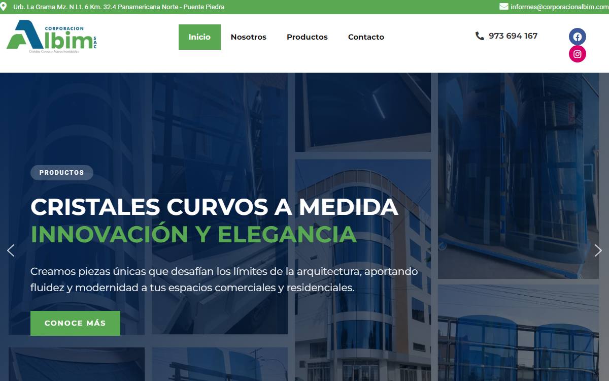 Diseño de página web profesional en Lima para albimsac
