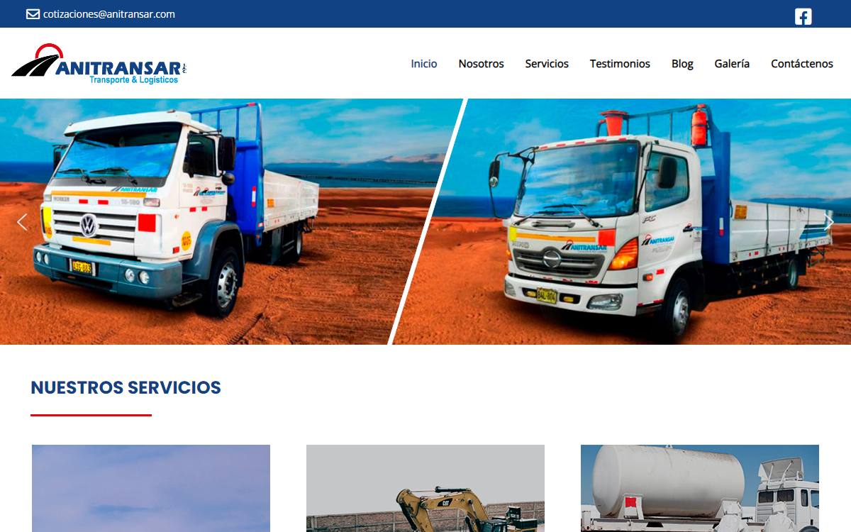 Diseño de página web profesional en Lima para anitransar