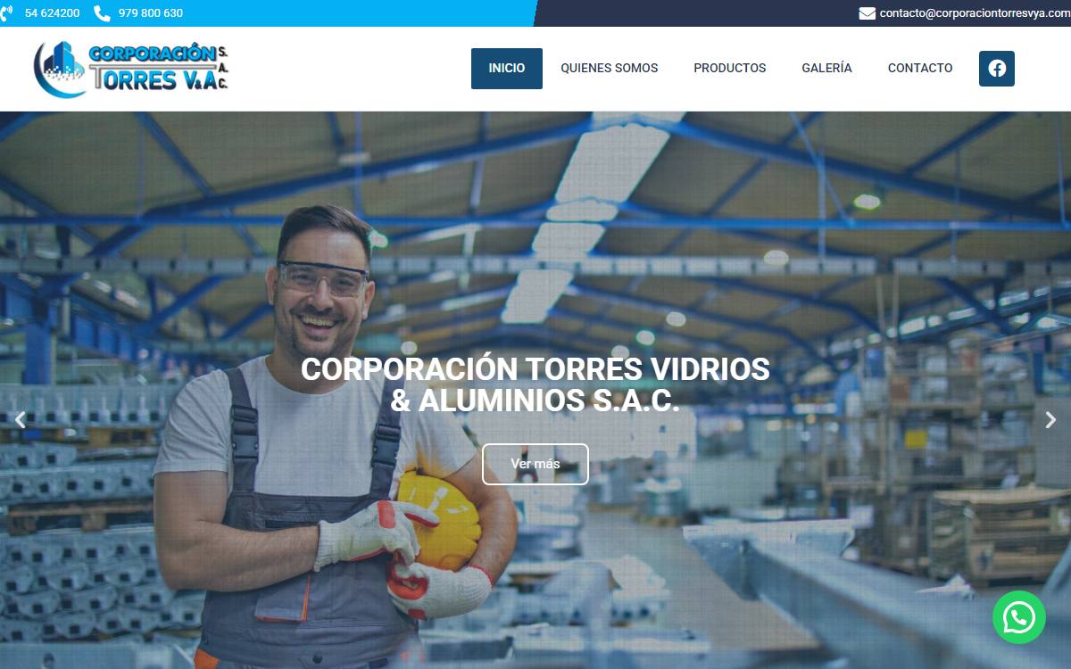 Diseño de página web profesional en Lima para corporación torres vya