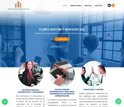 Ejemplo de página web para inmobiliarias: Administración de Edificios Lima