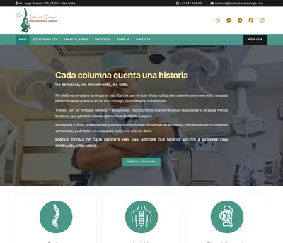 Ejemplo de web para sector salud y citas médicas: Dr. Cieza Traumatología