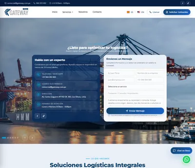 Ejemplo de página web informativa corporativa: Grupo Gateway