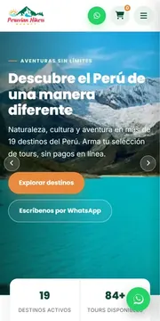 Versión para celular de la web de Peruvian Hikers