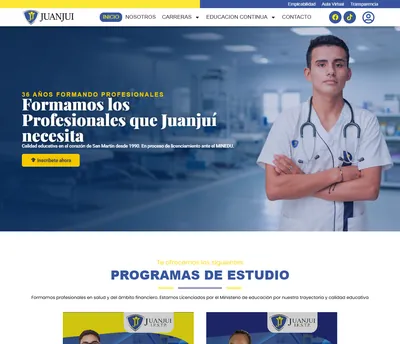 Ejemplo de página web para institutos y colegios: Tecnológico Juanjuí