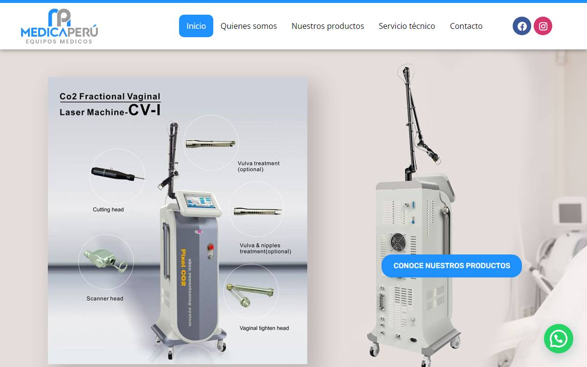 Diseño de página web profesional en Lima para medica peru