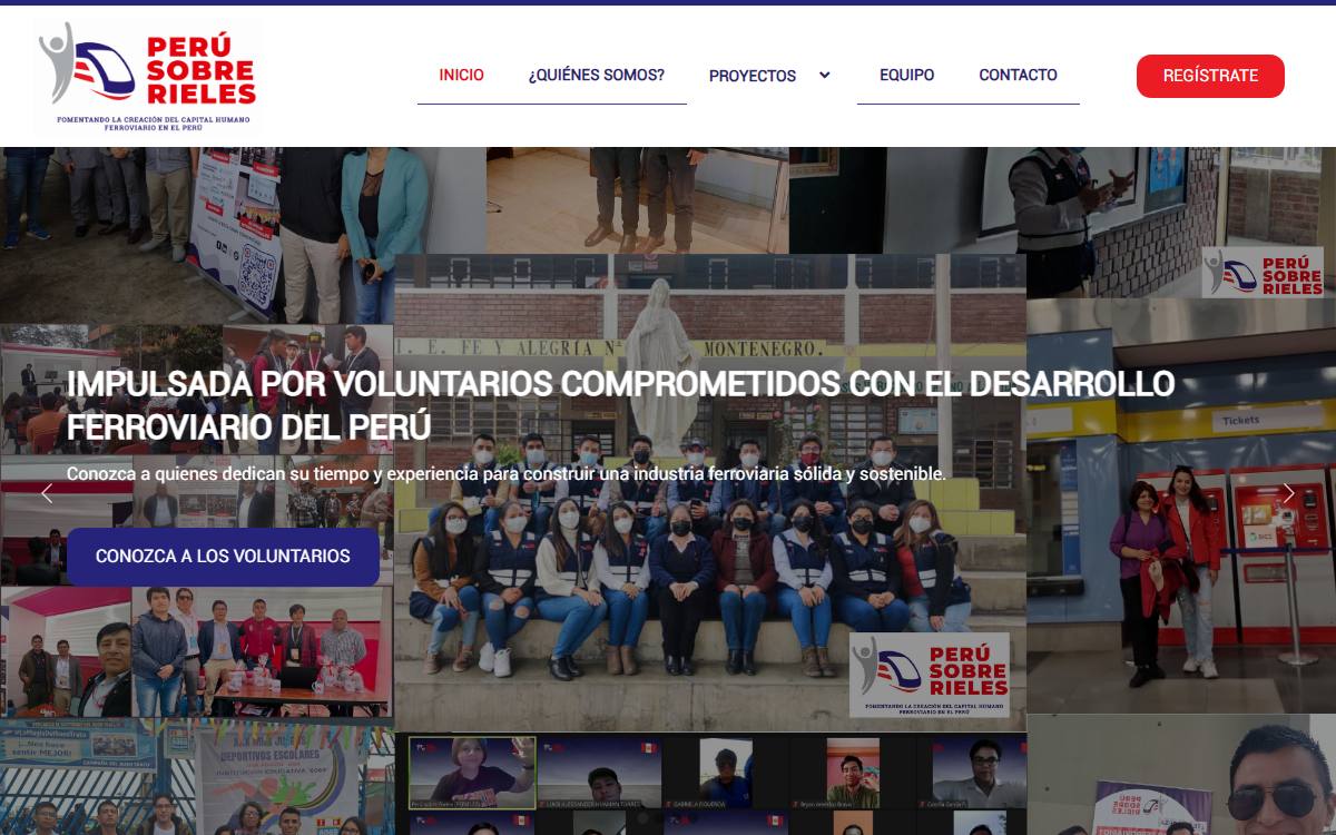 Diseño de página web profesional en Lima para perú sobre rieles