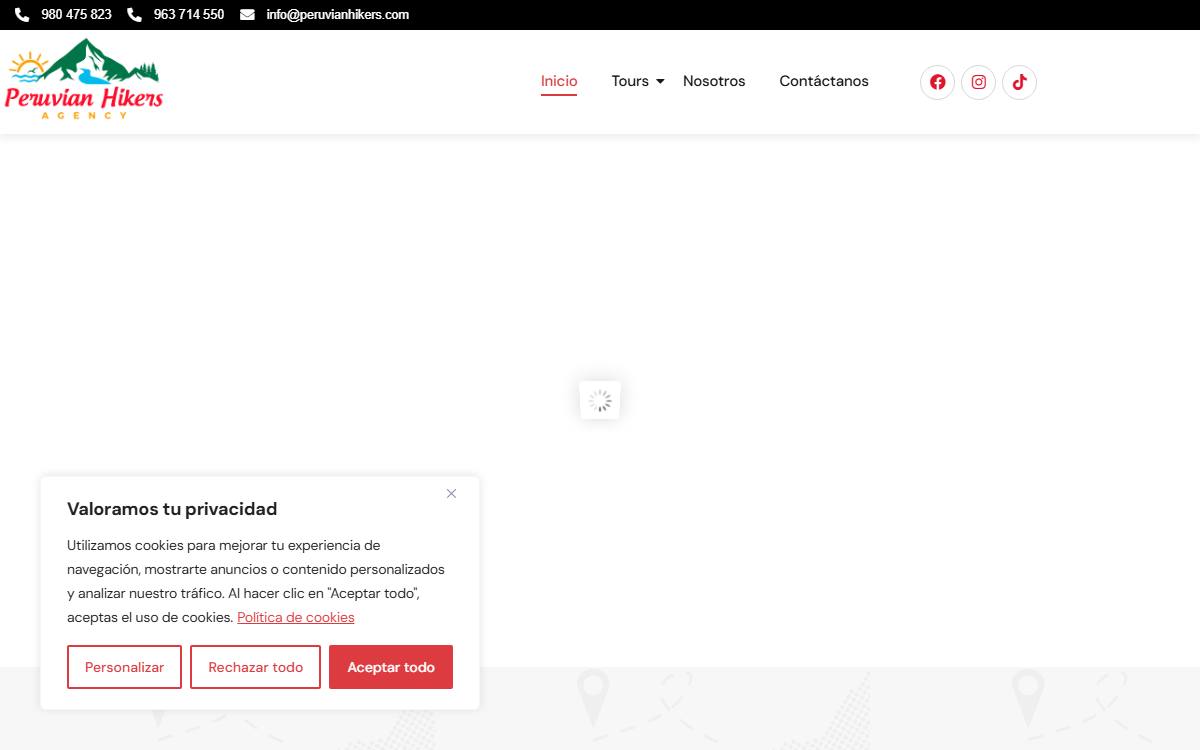 Diseño de página web profesional en Lima para peruvian hikers