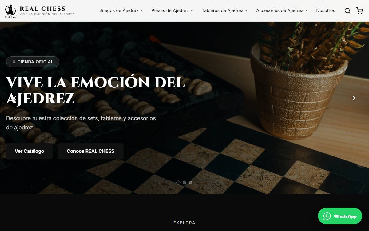 Diseño de página web profesional en Lima para real chess