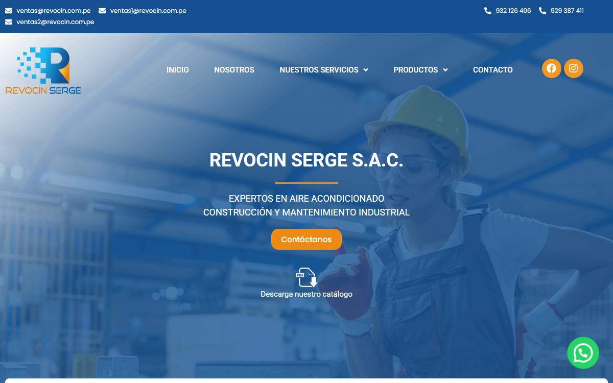 Diseño de página web profesional en Lima para revocin