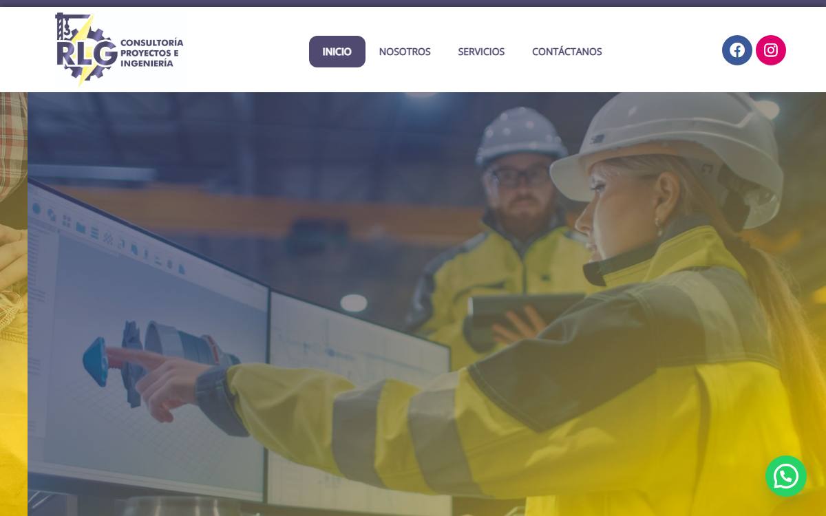 Diseño de página web profesional en Lima para rlg proyectos