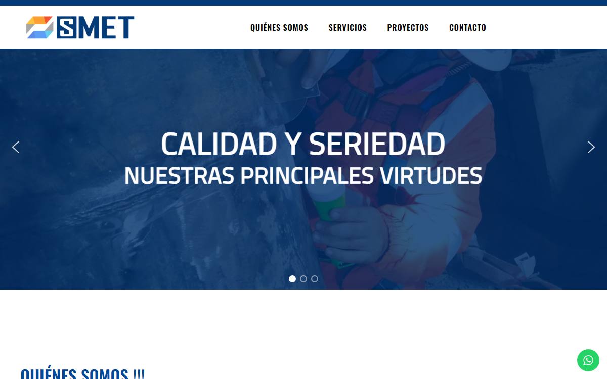 Diseño de página web profesional en Lima para smet